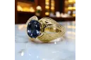 Safir Aur galben 14K Inel Stil Vintage vrc135y